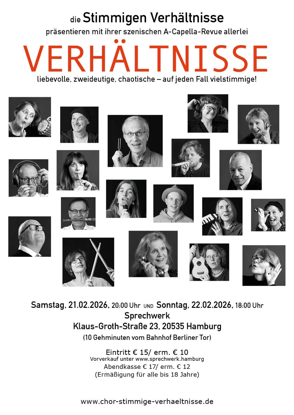 Verhältnisse, eine szenische A-Cappella-Revue